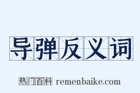 导弹反义词是什么意思的图片